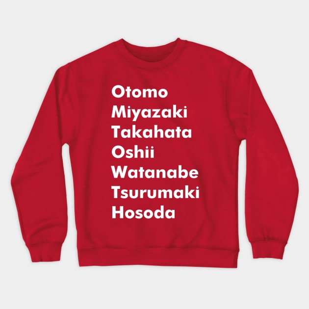 Anime Directors Crewneck Sweatshirt by roozilla